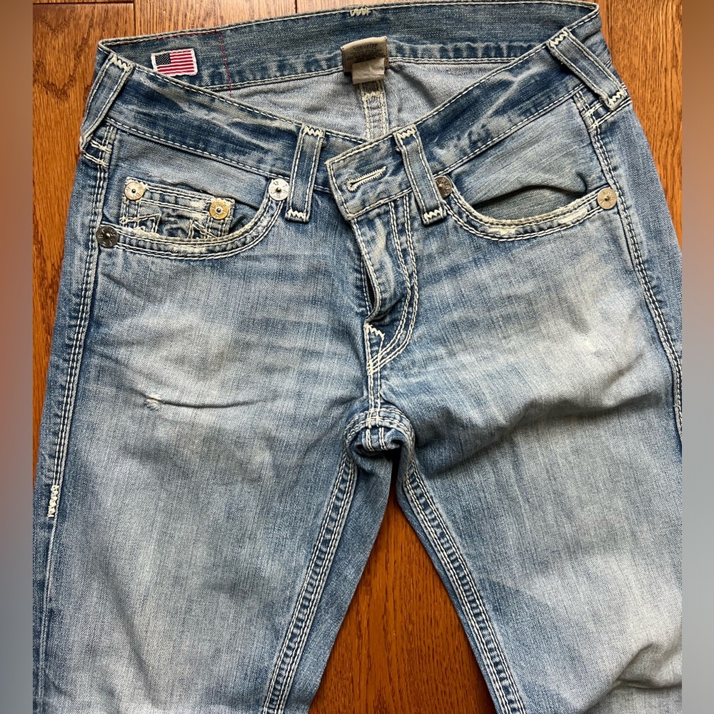 • True Religion Light Blue Distressed Men’s Jeans